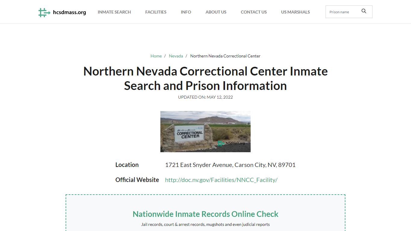 Northern Nevada Correctional Center Inmate Search ...